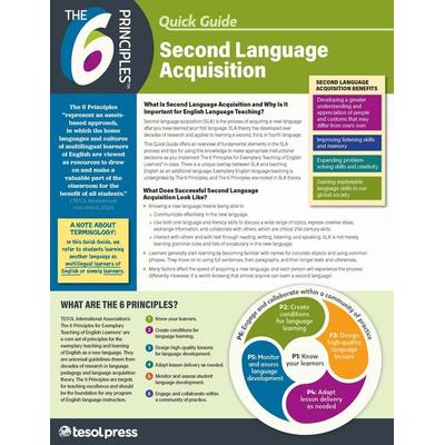The 6 Principles Quick Guide for Second Language Acquisition, Taschenbuch von Helene Becker, Tesol Press, 978-1-953745-42-2