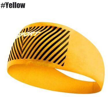 Inspired Living DryGrip Sports Headband Moisture Wicking Sweatband For Running Cycling Gym And Yoga yellow