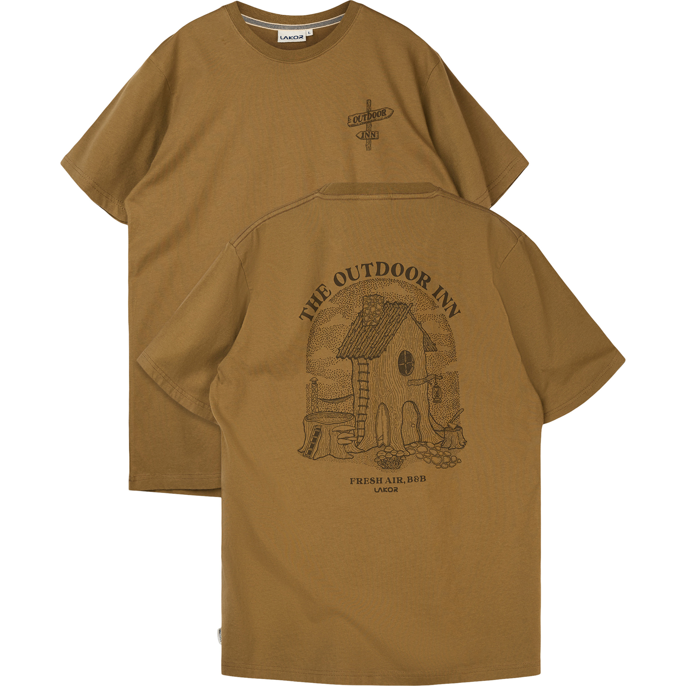 Lakor The Outdoor Inn Herren T-Shirts braun Größe S Lifestyle Hautfreundlich