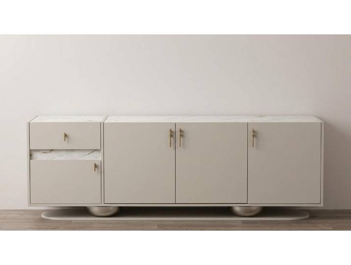 JVmoebel Sideboard Sideboard Beige Bequem Modern Geräumig Stilvoll Minimalistisch, Made in Europa