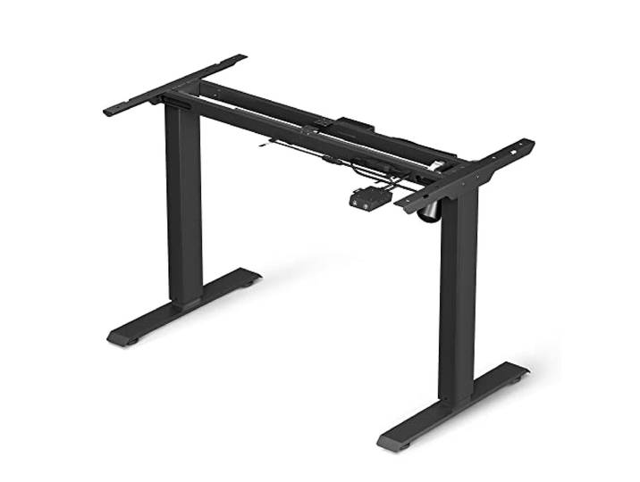 SONGMICS Tischgestell, höhenverstellbar, Schreibtischgestell, elektrischer Schreibtisch, Tischständer mit Motor, Länge verstellbar, Stahl, schwarz LSD010B01