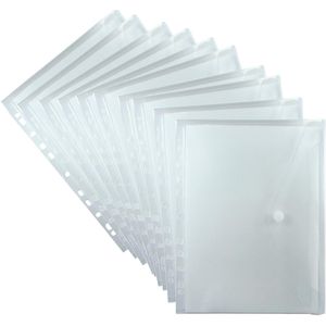 EXXO Dokumententasche by HFP, 35361, A4, transparent, für 50 Blatt, abheftbar, 10 Stück