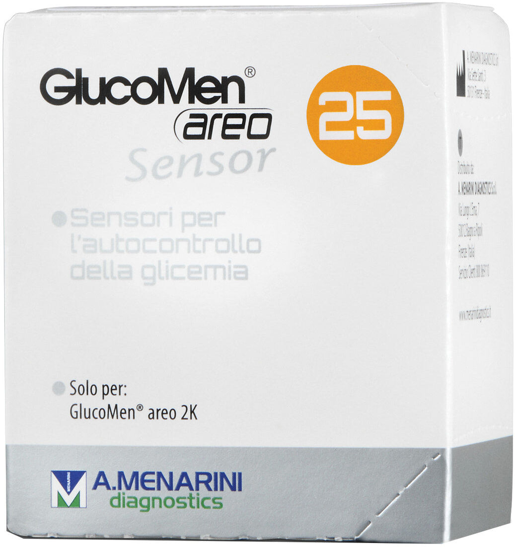 Menarini Diagnostics GlucoMen Areo Sensor Strisce Glicemia 25 Pezzi