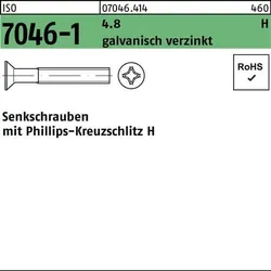 Senkschraube ISO 7046-1 PH M2x8-H 4.8 galv.verz. 200St.
