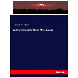 Militärwissenschaftliche Mitteilungen, Fachbücher von Anonym