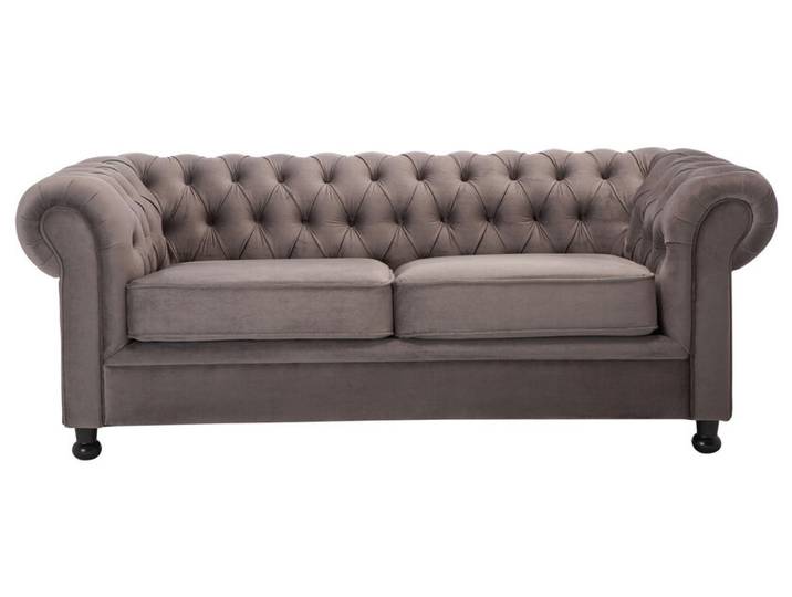 Sofa 3-Sitzer LONDON Stoffbezug grau