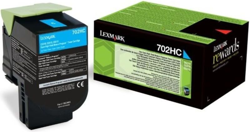 Lexmark 70C2HC0 (702HC) - Cyan - Toner - Grande capacité Cyan