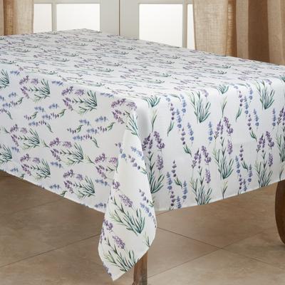 Saro Lifestyle Lavender Print Tablecloth