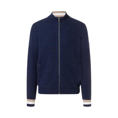 Strickjacke MAERZ MUENCHEN "Maerz Muenchen 569901 Strickjacke Herren Bekleidung", Herren, Gr. 58, blau, 100% Schurwolle, Strickjacken Strickjacke