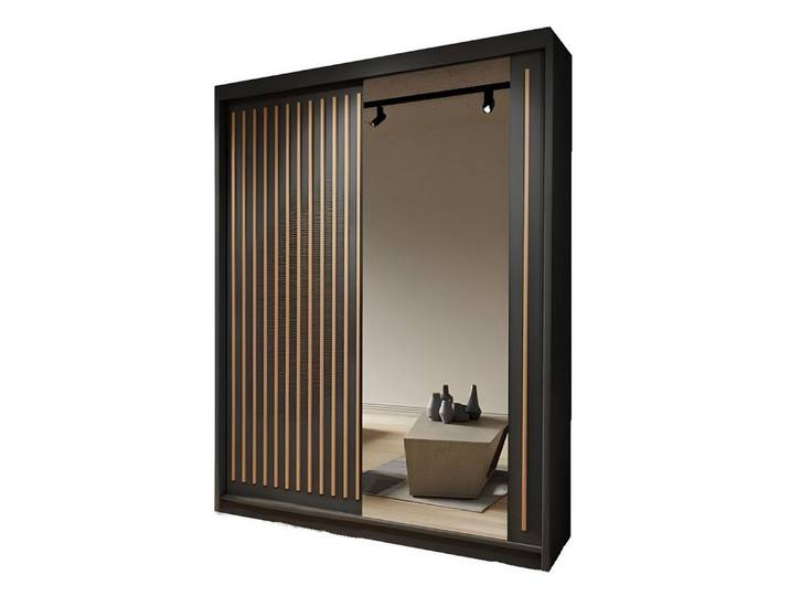 Xlmoebel Kleiderschrank Luxus Kleiderschrank mit Spiegel in elegantem Design (1-St., Kleiderschrank) Hergestellt in Europa