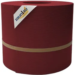 zaun zu® Sichtschutzstreifen Rille Maxi Rolle für Doppelstabmatten 24cm hoch Bordeauxrot 50m