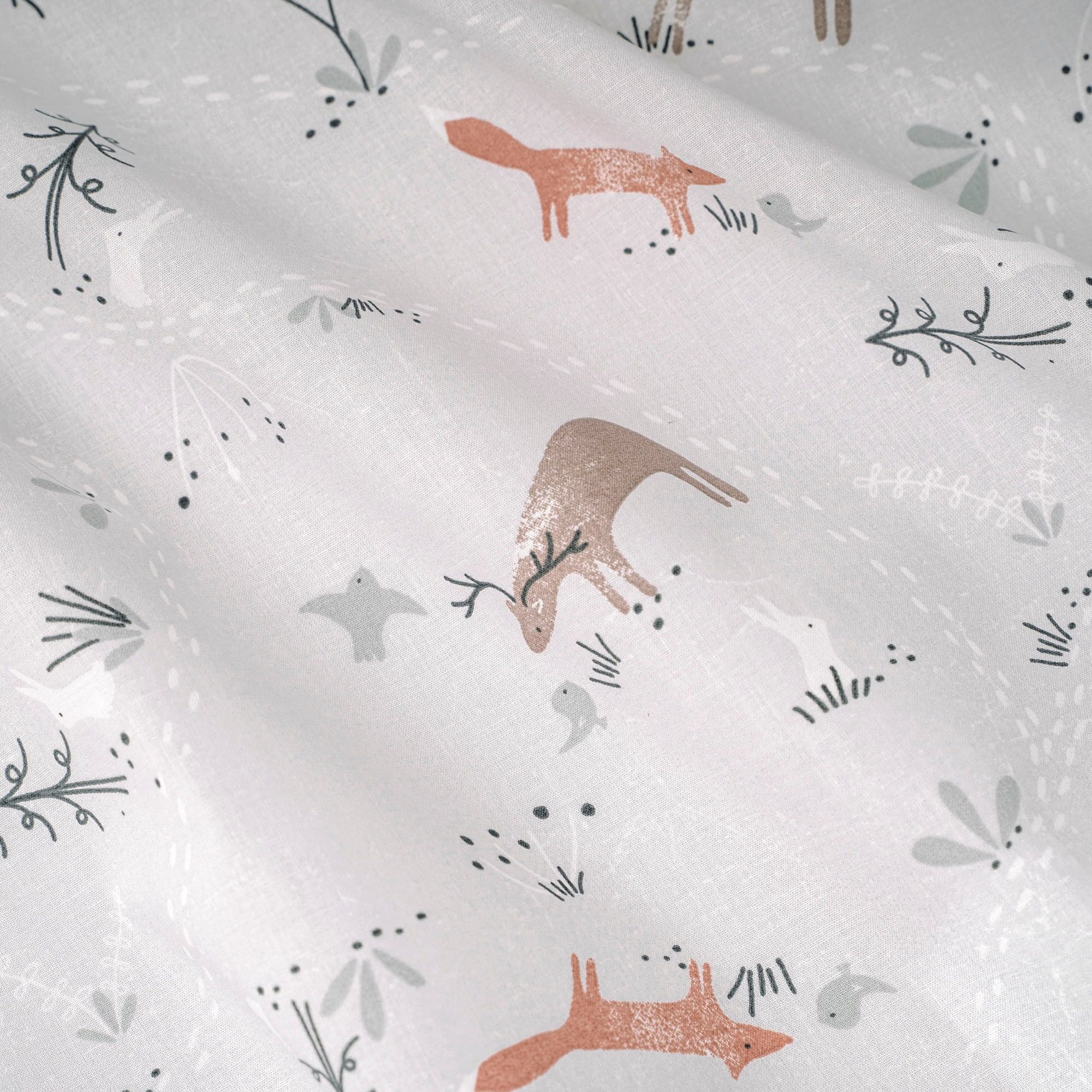 Nestchenschlange JULIUS ZÖLLNER "Woodlife", grau (woodlife), Obermaterial: 100% Baumwolle. Füllung: 100% Polyester, Bettnestchen, Nestchenschlange, Made in Germany woodlife Einheitsgröße