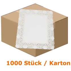 Tortenspitzen rechteckig 40 x 50 cm weiß 1000 Stück 1000 Stück/Karton