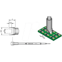 JBC C245018 - SMD-Entlötspitze C245, C245018/3,5 mm, für Chip-Komponenten