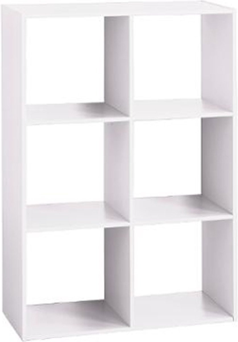 Boekenkast Nina met 6 vakken wit
