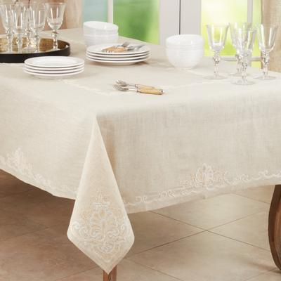 Saro Lifestyle Elegant Tablecloth With Embroidered Design
