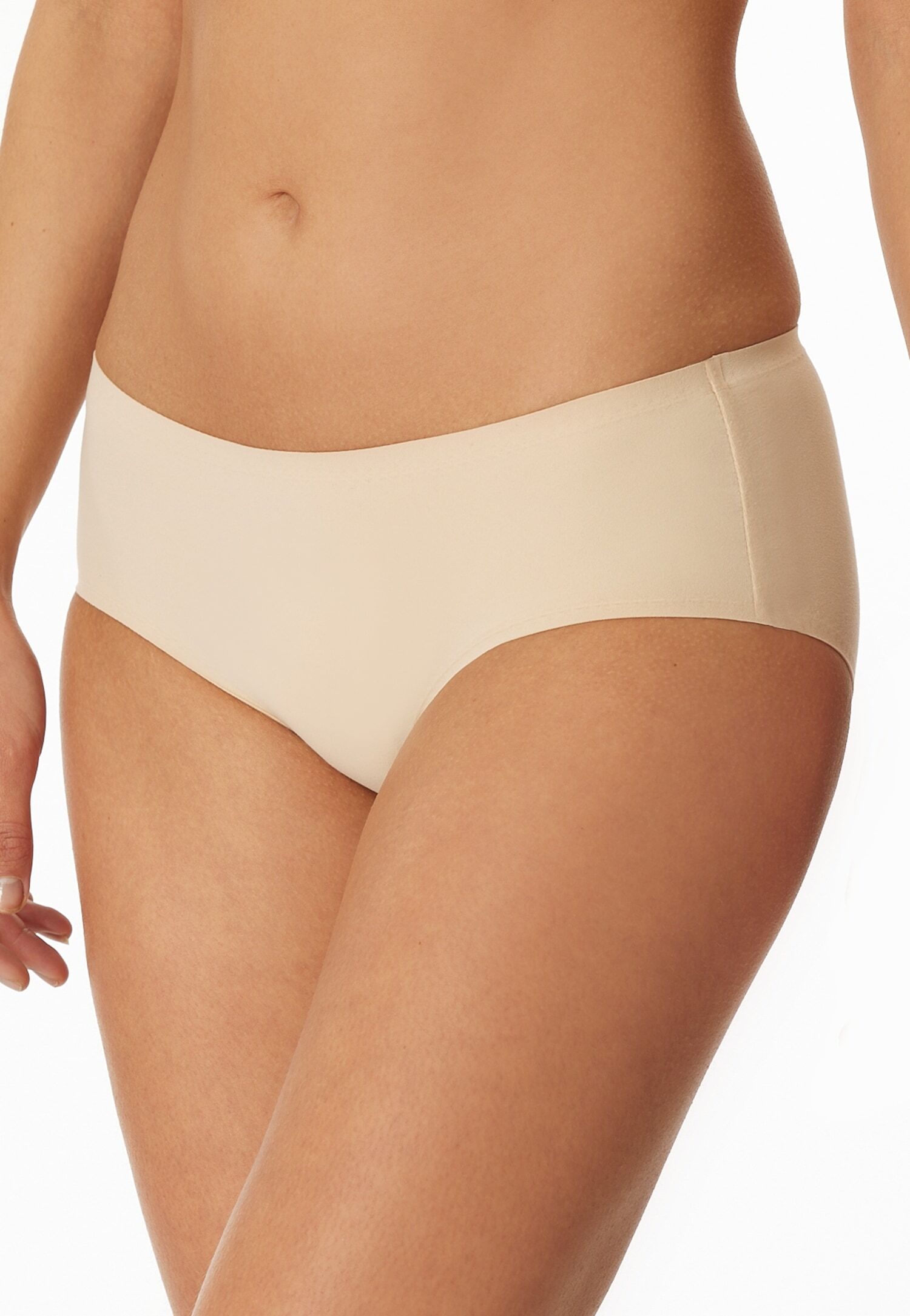 Panty SCHIESSER "Invisible Soft", Damen, Gr. 46, Microfaser, beige (sand), Microfaser, Obermaterial: 70% Polyamid, 30% Elasthan, körpernah, Unterhosen Panty, Microfaser, Lasercut-Abschlüsse sand 46, Microfaser