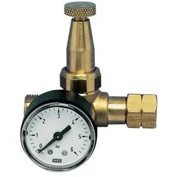 Kayser, Zubehör Druckluftwerkzeug, Propankleindruckregler Mini mit Manometer 0,5 - 4 bar 6 kg/h G 3/8′′ LH