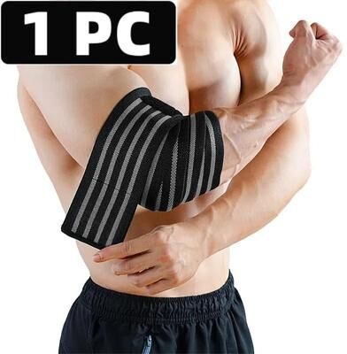 Uplift Essentials Adjustable Weightlifting Elbow Support Straps grey