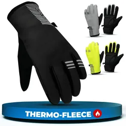 Winterhandschuhe mit Thermo-Fleece & 3M Isolierung „THERMO-PLUS“ - Schwarz - L