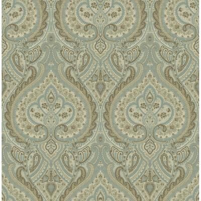 Seabrook Designs Margot Paisley Damask Unpasted Wallpaper