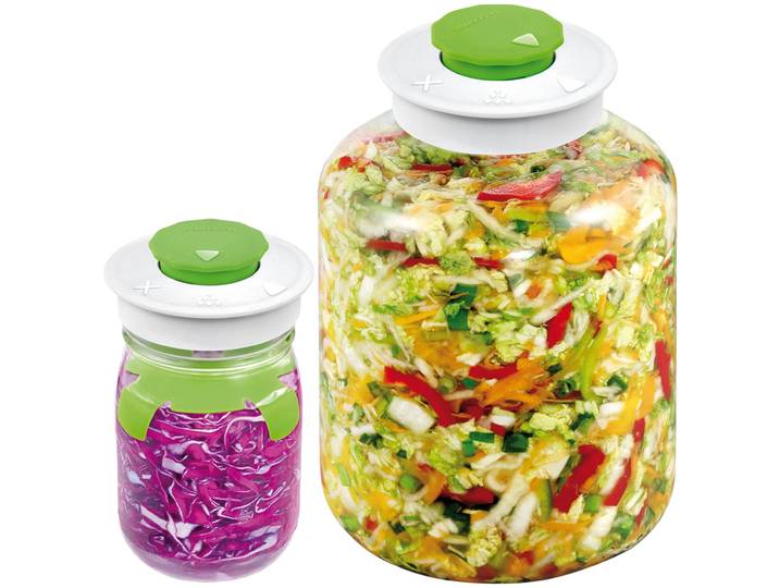 Fermentierglas-Set mit Entlüftungsventil, 1 Liter und 5 Liter