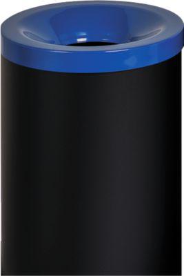 Sicherheitsabfallbehälter Grisu Color, 90L, schwarz/blau