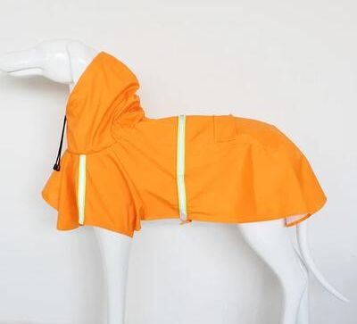Uplift Picks RainGuard Reflective Waterproof Dog Raincoat With Hood orange 2xl