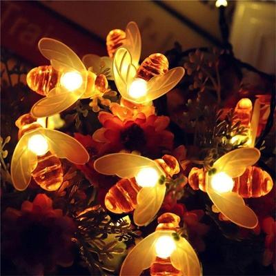 Uplift Picks Solar Bee Fairy String Lights Add Playful Glow To Gardens Celebrations warm Light 12 M 100 Leds