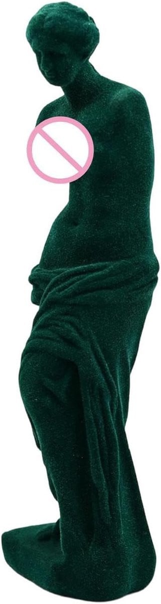 Grieks standbeeld kunstdecoratie figuur groen Hoogte: 28 cm