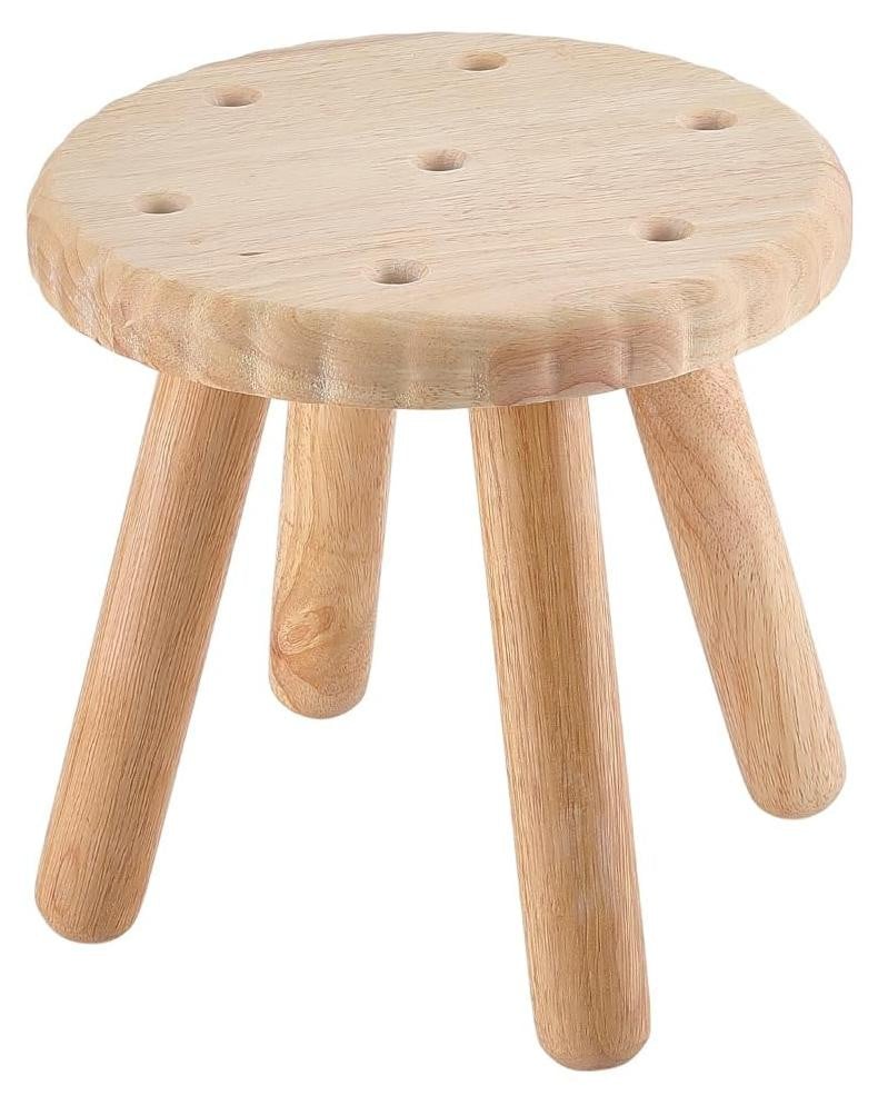 Inklapbare opstapkruk van massief hout met antislip voor volwassenen en kinderen