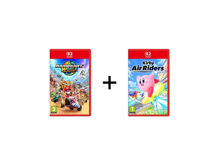 Pack Exclu Web : jeu Mario Kart World + jeu Kirby Air Riders