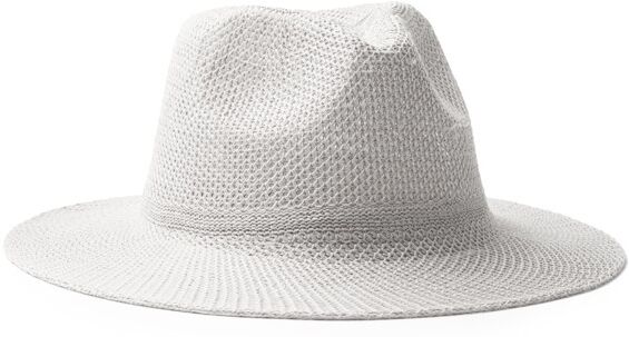 Chapeau personnalisé à bord plat en matériau synthétique Jones blanc TAILLE UNIQUE ADULTE