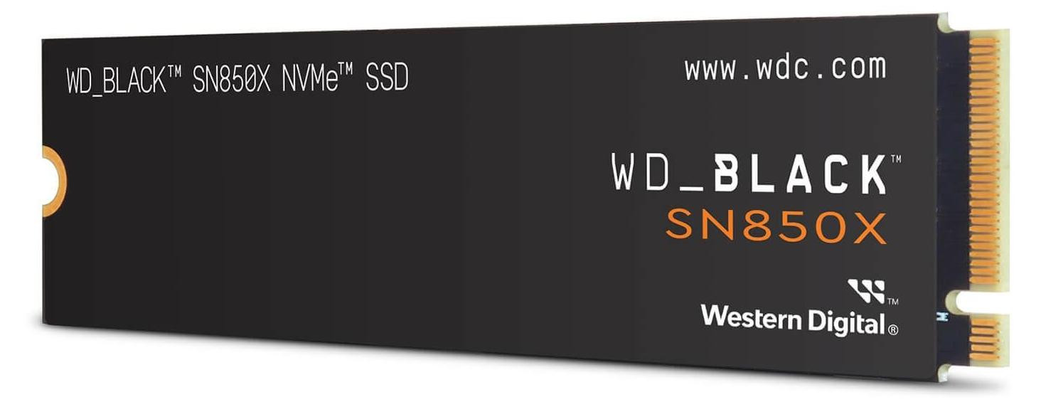 Western Digital WD_BLACK SN850X NVMe SSD, 2 TB, intern, M.2 2280, PCIe 4.0, Zwart