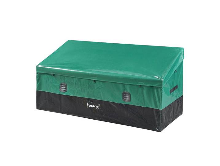 casa.pro Aufbewahrungsbox Alanno, Grün, Schwarz, Textil, Metall, 560 L, Rechteckig, 155x75x64 cm, Gartenzubehör, Gartenbox