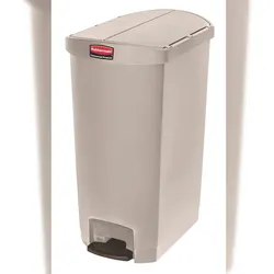 Gastronoble Rubbermaid Slim Jim End Step Pedaleimer beige 68L