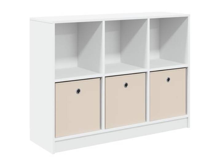 LASWWQMRF Sideboard Weiß 102x32x73,5cm Kommode mit 3 Schubladen Modernes Raumwunder für Flur und Schlafzimmer. Stabile Holzwerkstoff-Konstruktion mit integrierten Griffmulden.