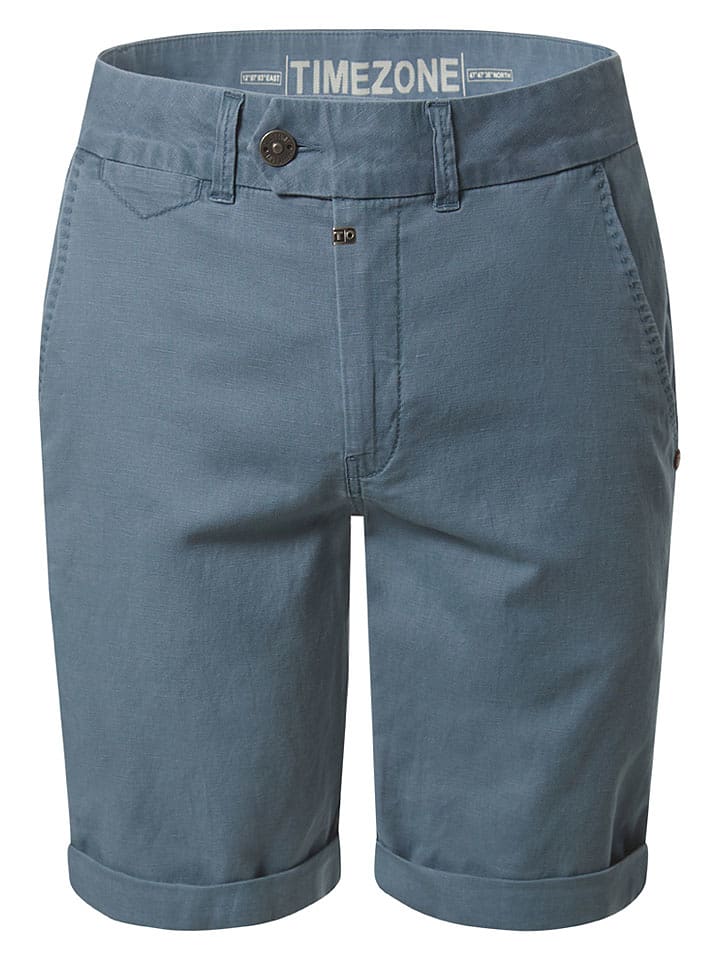 Timezone Chinoshorts "Janno" in Blau - W30