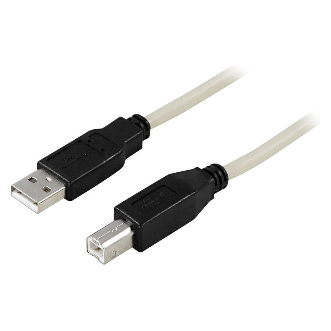 Deltaco USB 2.0 Cable A/B (1 m, USB 2.0) (USB-210S)