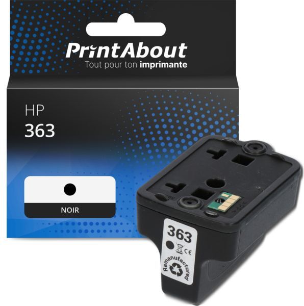 PrintAbout Cartouche compatible HP 363 (C8721EE) - Noir Noir