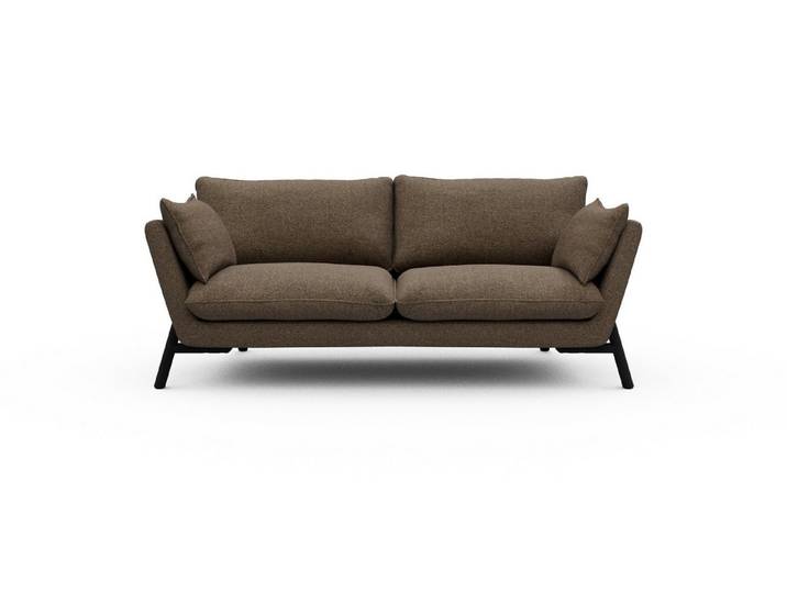 moebelfaktor Sofa Emil 2-Sitzer, schräg gestellte Armlehnen, hoher Rücken