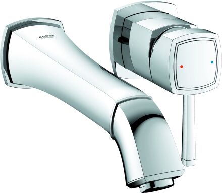 Grohe fixation murale pour lavabo Grandera 19930000 fixation murale 2 trous, chromé , projection 234mm