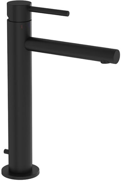 Vitra Origin Waschtischarmatur A4256936 Ausladung 145mm, mit Ablaufgarnitur, für freistehenden Aufsatzwaschtisch, schwarz matt
