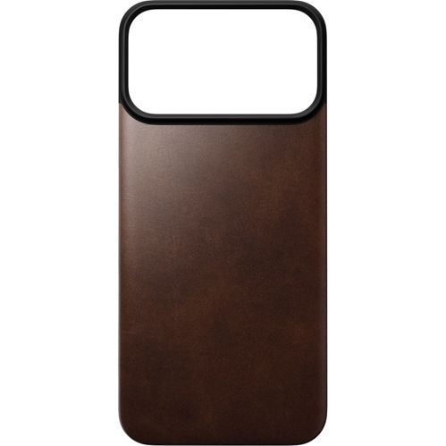 Nomad Magnetic Leather Back iPhone 18 Pro Max Rustic Brown
