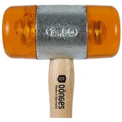 Dönges, Hammer, Kunststoffhammer mit lackiertem Eschenstiel, 60 mm, gelb (1340 g)