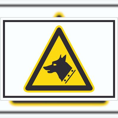 HB-Druck Achtung Wachhund Symbol Aufkleber A0 (841x1189mm)