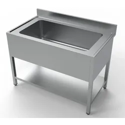Spültisch 1200 Edelstahl 430 – 960x510x300 mm Spülbecken