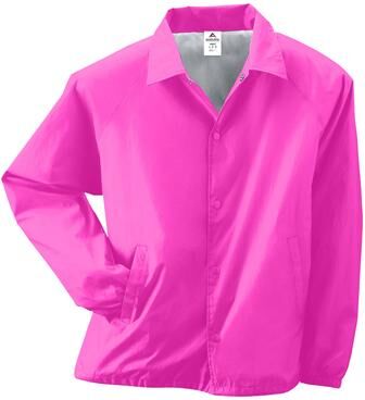 Augusta Sportswear 3100 Nylon Coach's Jacket/Lined in Power Pink size Large