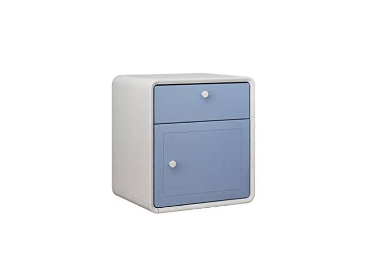 YCCHAH Bett mit Stauraum Nordisch minimalistischer Nachttisch Schließfach Schlafzimmer Kleiner Doppelschublade Locker Rack Wohnzimmer Desktop(A)