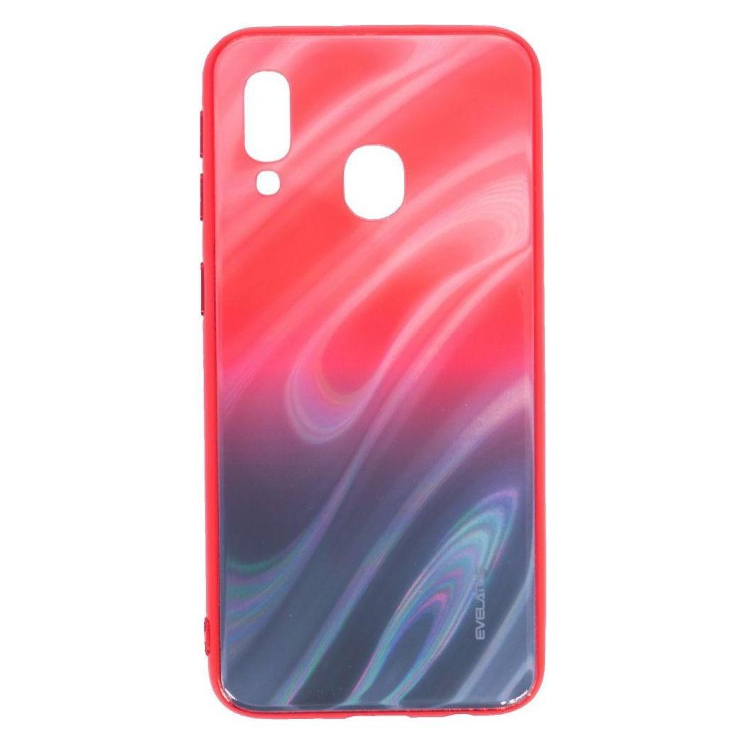 Evelatus Galaxy A40 Water Ripple Gradient Color Anti-Explosion Tempered Glass Case (Samsung Galaxy A40) (ESA40WRCATGCGR4)